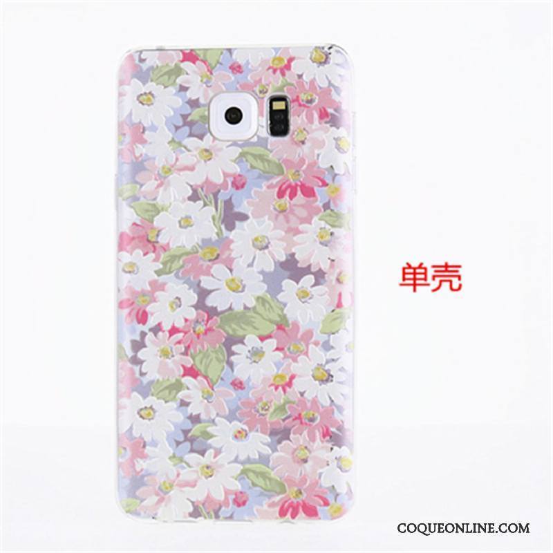 Samsung Galaxy Note 5 Coque De Téléphone Incassable Fleurs Fluide Doux Anneau Rose Tout Compris
