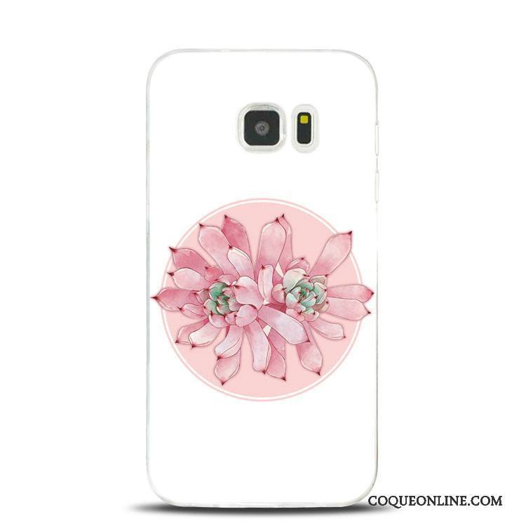 Samsung Galaxy Note 5 Coque De Téléphone Silicone Support Fleurs Étoile Gaufrage Fleur De Pêche