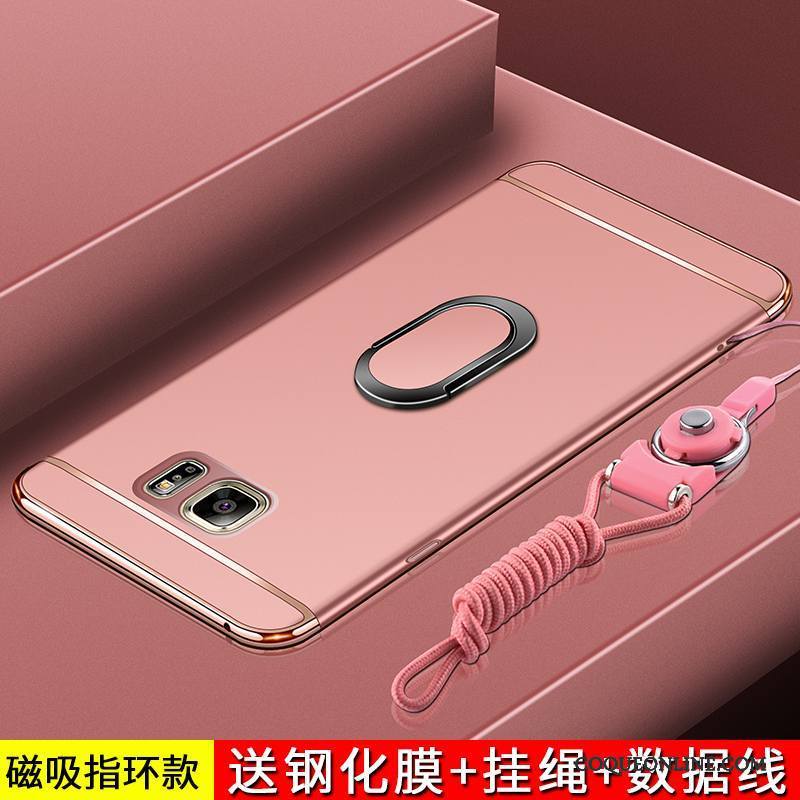 Samsung Galaxy Note 5 Coque Délavé En Daim Rose Étui Difficile Légère Tout Compris