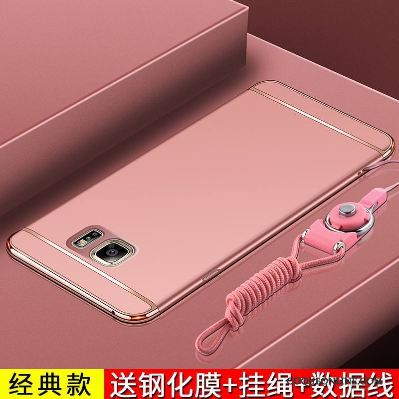 Samsung Galaxy Note 5 Coque Délavé En Daim Rose Étui Difficile Légère Tout Compris