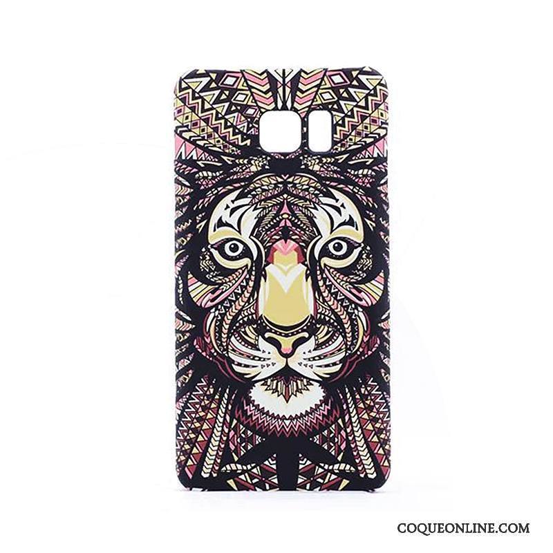 Samsung Galaxy Note 5 Coque Lumineuses Dessin Animé Violet Délavé En Daim Gaufrage Difficile Tendance