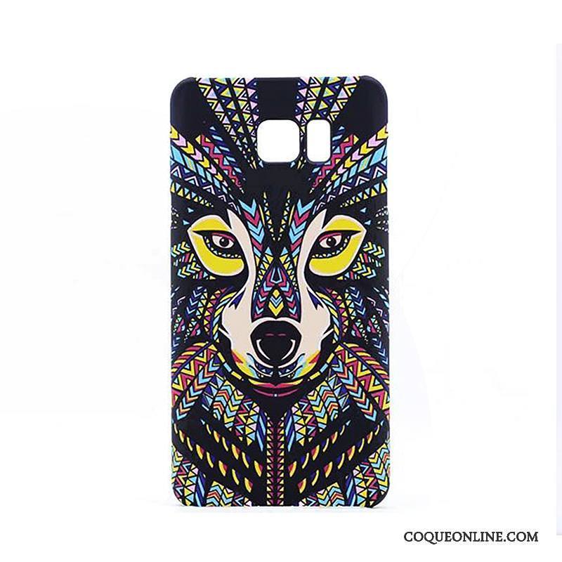 Samsung Galaxy Note 5 Coque Lumineuses Dessin Animé Violet Délavé En Daim Gaufrage Difficile Tendance