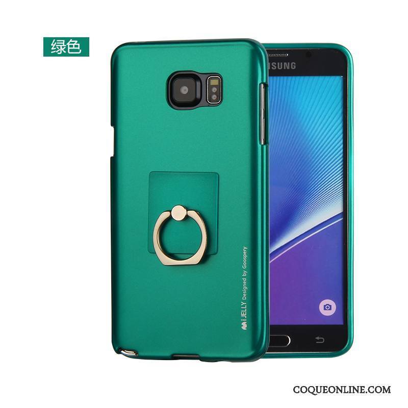 Samsung Galaxy Note 5 Coque Étoile Incassable Tout Compris Protection Fluide Doux Vert Foncé Très Mince