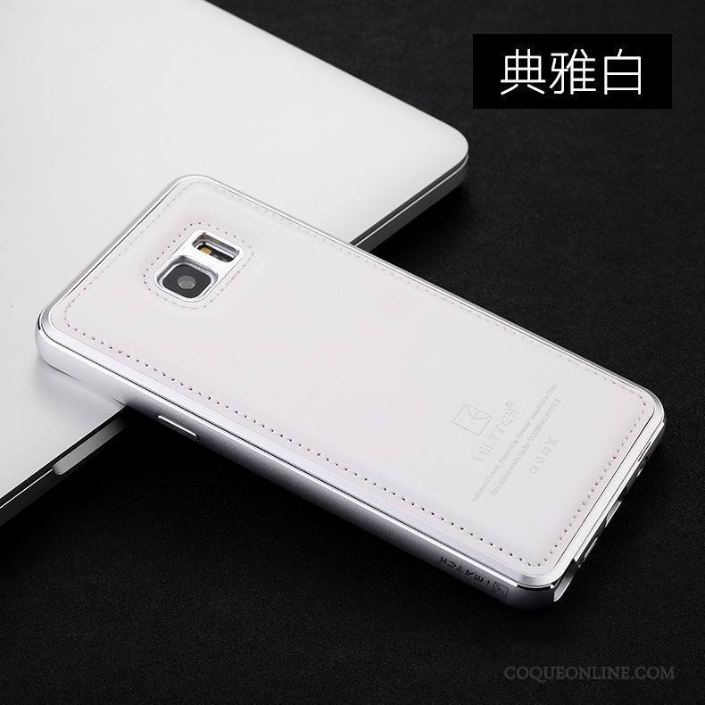 Samsung Galaxy Note 5 Coque Étui En Cuir Incassable De Téléphone Cuir Véritable Étoile Argent