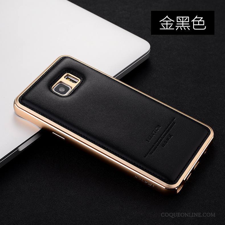 Samsung Galaxy Note 5 Coque Étui En Cuir Incassable De Téléphone Cuir Véritable Étoile Argent