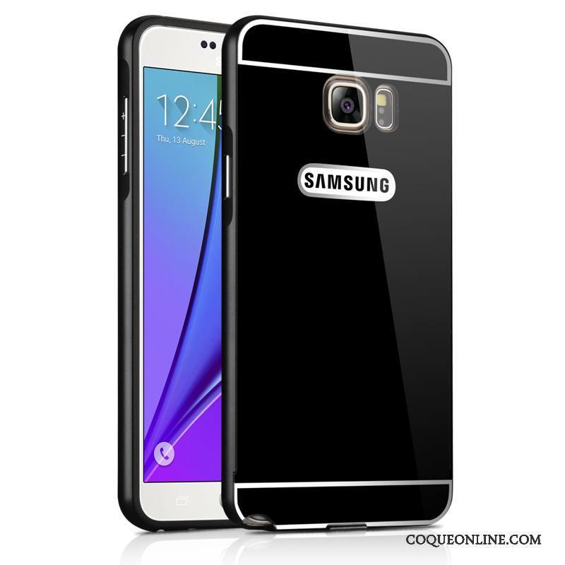 Samsung Galaxy Note 5 Coque Étui Métal Étoile Argent Téléphone Portable Border Miroir