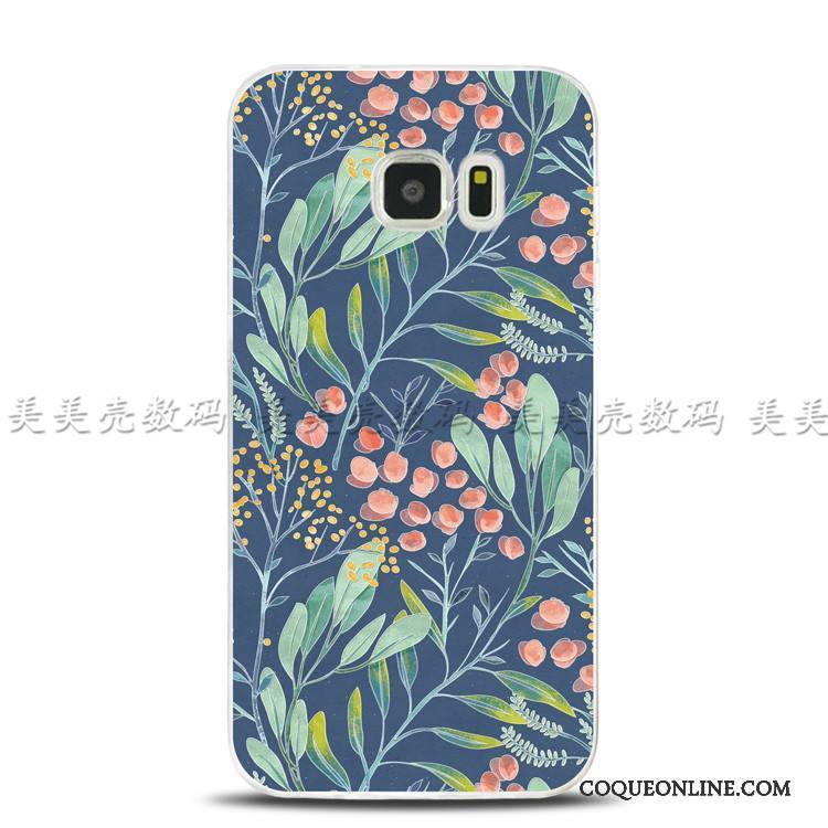 Samsung Galaxy Note 5 Fleurs Multicolore Gaufrage Fluide Doux Anneau Protection Coque