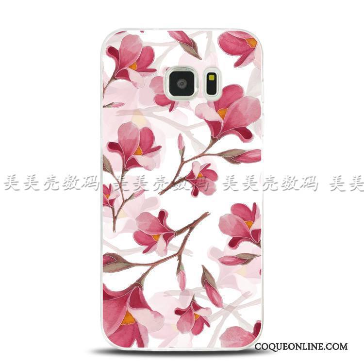 Samsung Galaxy Note 5 Fleurs Multicolore Gaufrage Fluide Doux Anneau Protection Coque