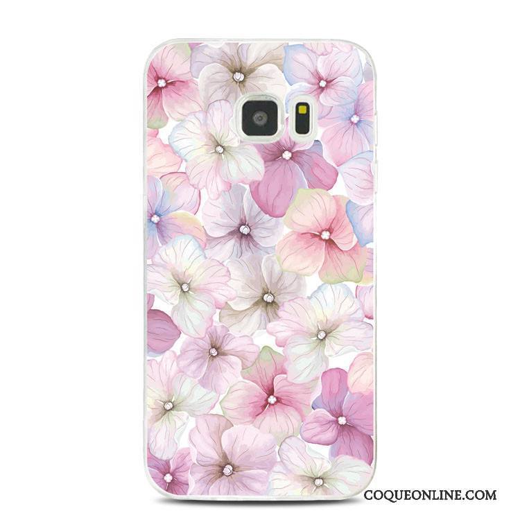 Samsung Galaxy Note 5 Fluide Doux Frais Rose Coque De Téléphone Silicone Étoile Support