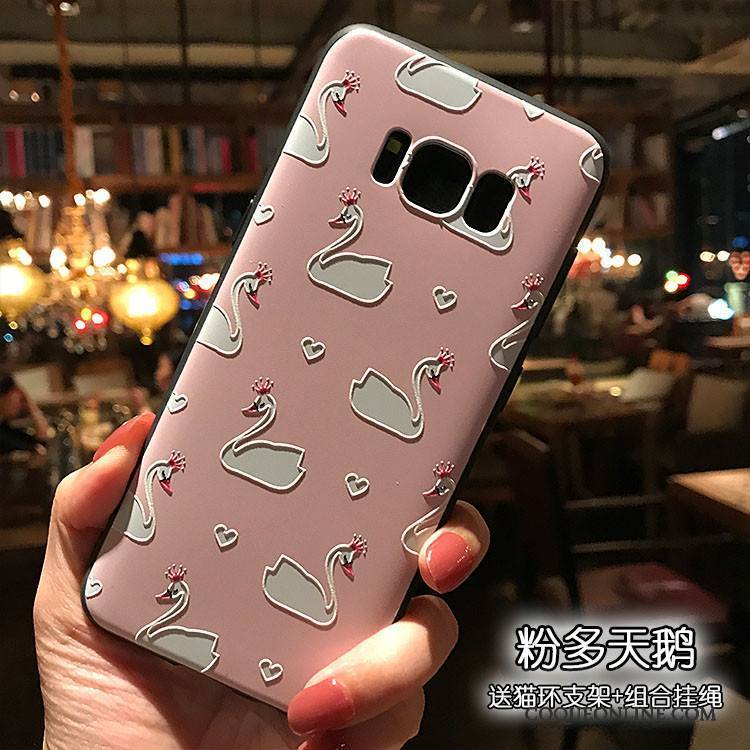 Samsung Galaxy Note 5 Fluide Doux Support Noir Coque Gaufrage Rose Floral