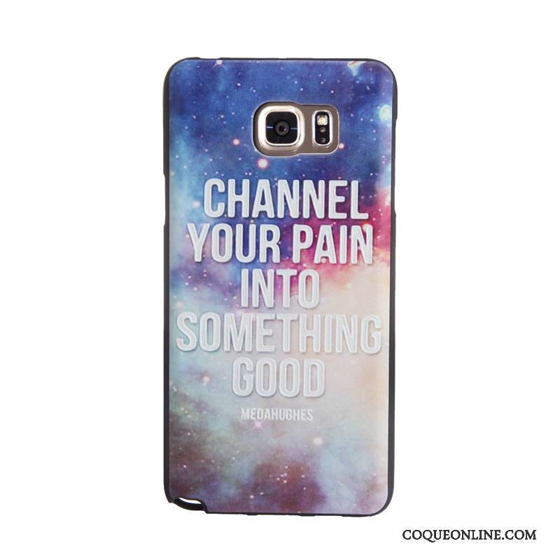 Samsung Galaxy Note 5 Gaufrage Tendance Étoile Membrane Violet Protection Coque De Téléphone