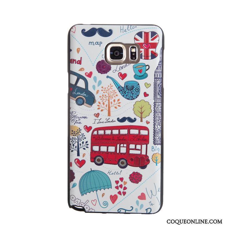 Samsung Galaxy Note 5 Gaufrage Tendance Étoile Membrane Violet Protection Coque De Téléphone