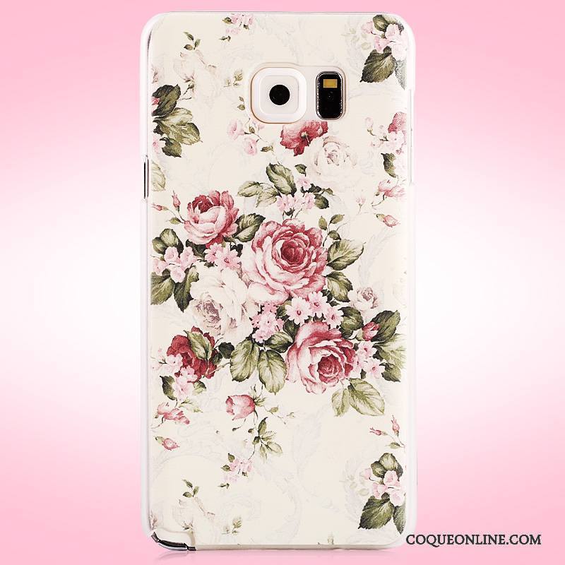 Samsung Galaxy Note 5 Mesh Coque Rose Peinture De Téléphone Protection Étui