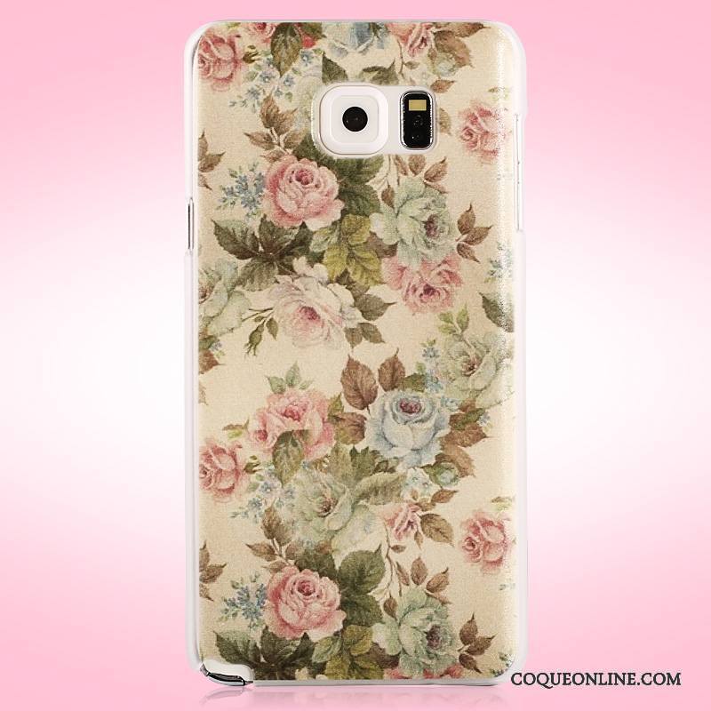 Samsung Galaxy Note 5 Mesh Coque Rose Peinture De Téléphone Protection Étui