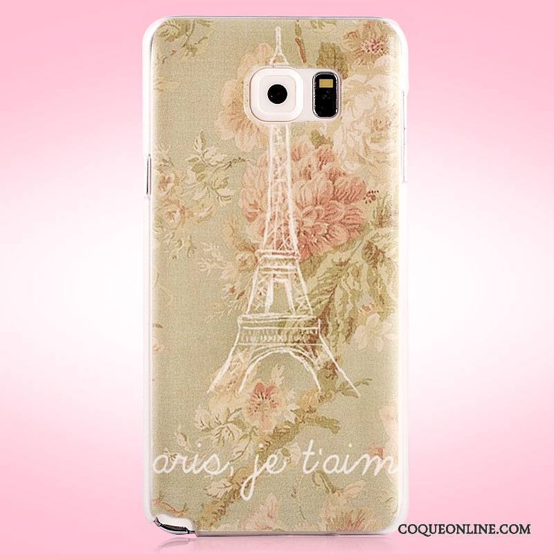 Samsung Galaxy Note 5 Mesh Coque Rose Peinture De Téléphone Protection Étui