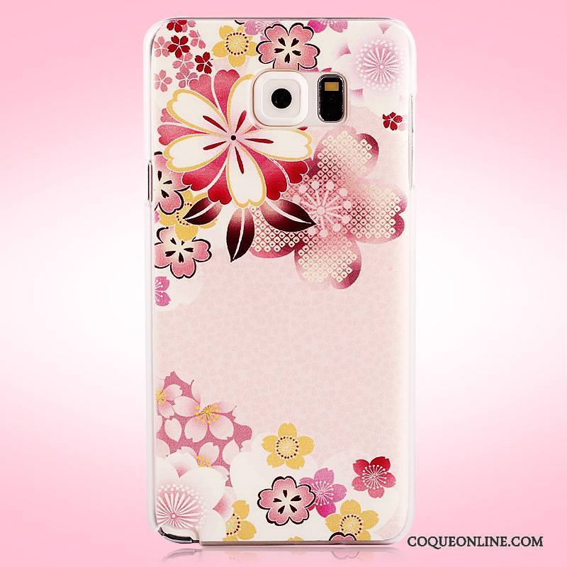 Samsung Galaxy Note 5 Mesh Coque Rose Peinture De Téléphone Protection Étui