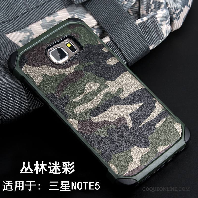 Samsung Galaxy Note 5 Or Rose Camouflage Personnalité Étui Coque Étoile Protection