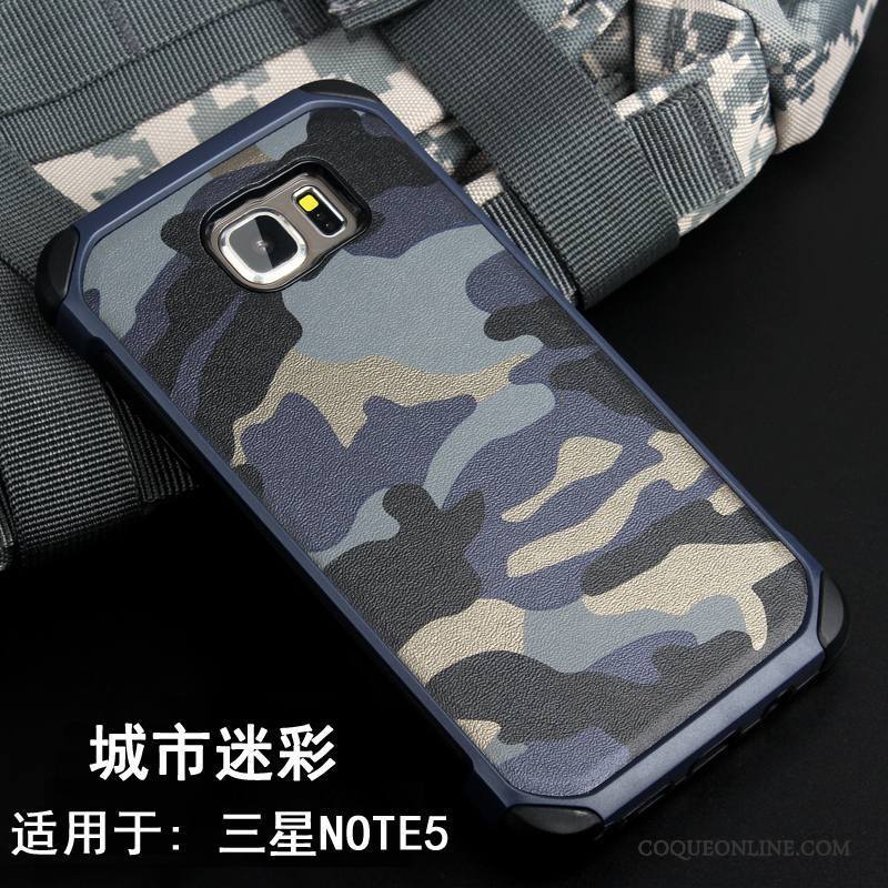 Samsung Galaxy Note 5 Or Rose Camouflage Personnalité Étui Coque Étoile Protection