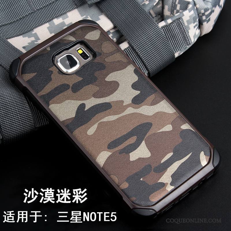 Samsung Galaxy Note 5 Or Rose Camouflage Personnalité Étui Coque Étoile Protection