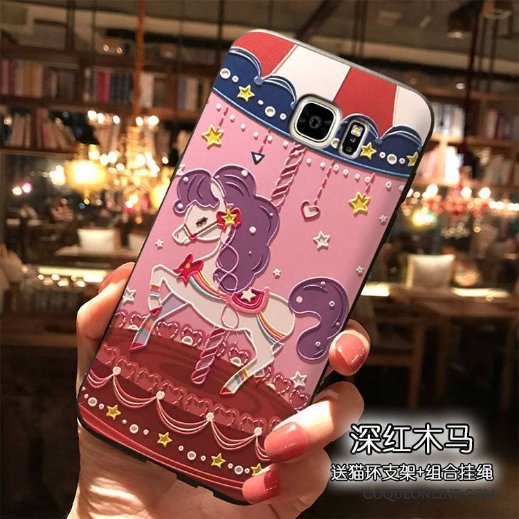 Samsung Galaxy Note 5 Ornements Suspendus Coque De Téléphone Violet Charmant Dessin Animé Silicone Étoile