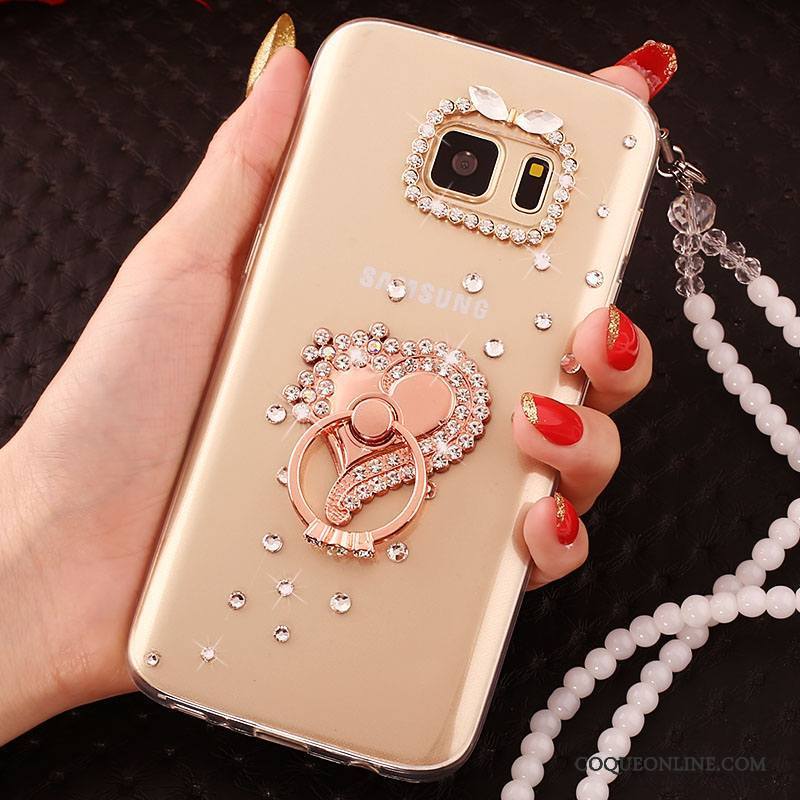 Samsung Galaxy Note 5 Ornements Suspendus Strass Coque De Téléphone Protection Silicone Anneau Étoile