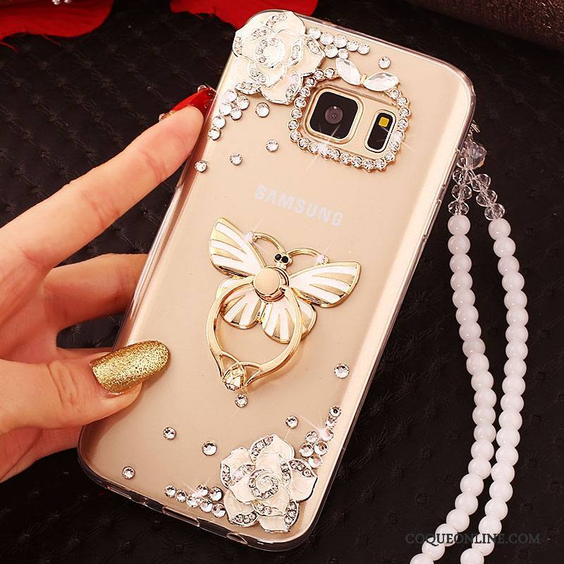 Samsung Galaxy Note 5 Ornements Suspendus Strass Coque De Téléphone Protection Silicone Anneau Étoile