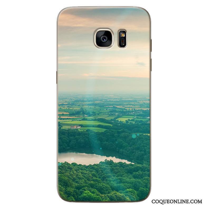 Samsung Galaxy Note 5 Personnalisé Paysage Violet Incassable Étoile Silicone Coque De Téléphone