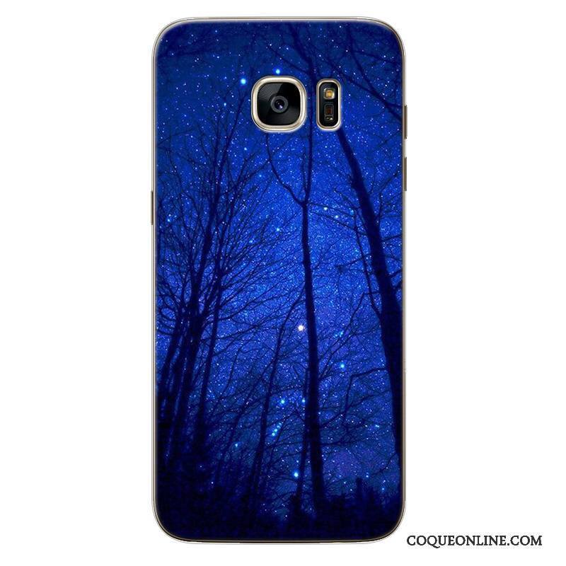 Samsung Galaxy Note 5 Personnalisé Paysage Violet Incassable Étoile Silicone Coque De Téléphone