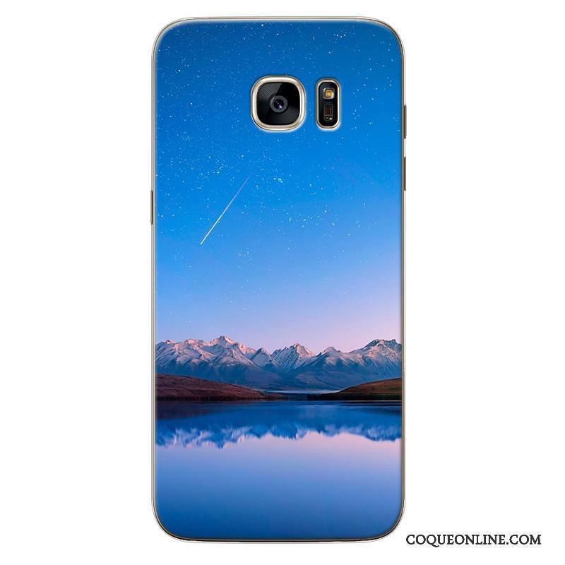 Samsung Galaxy Note 5 Personnalisé Paysage Violet Incassable Étoile Silicone Coque De Téléphone