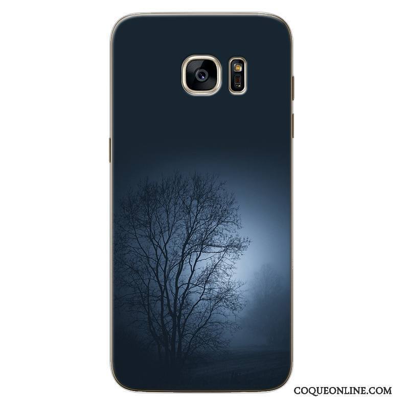 Samsung Galaxy Note 5 Personnalisé Paysage Violet Incassable Étoile Silicone Coque De Téléphone