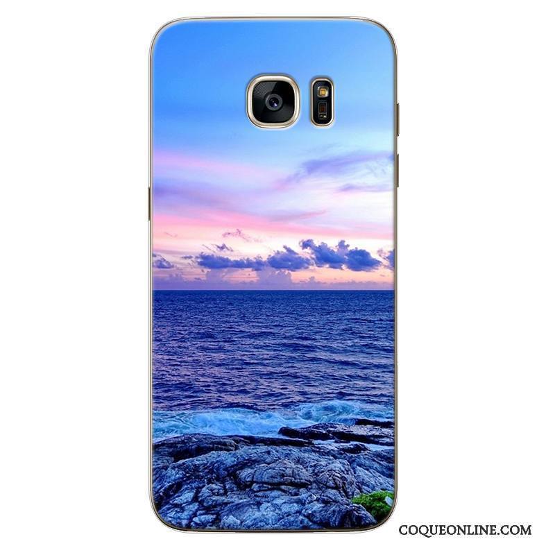 Samsung Galaxy Note 5 Personnalisé Paysage Violet Incassable Étoile Silicone Coque De Téléphone