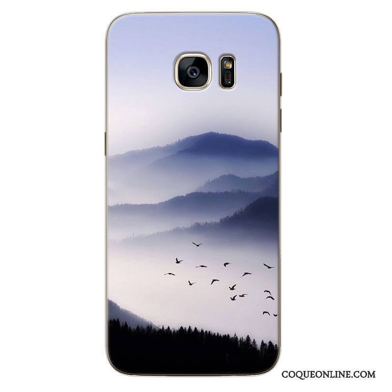 Samsung Galaxy Note 5 Personnalisé Paysage Violet Incassable Étoile Silicone Coque De Téléphone