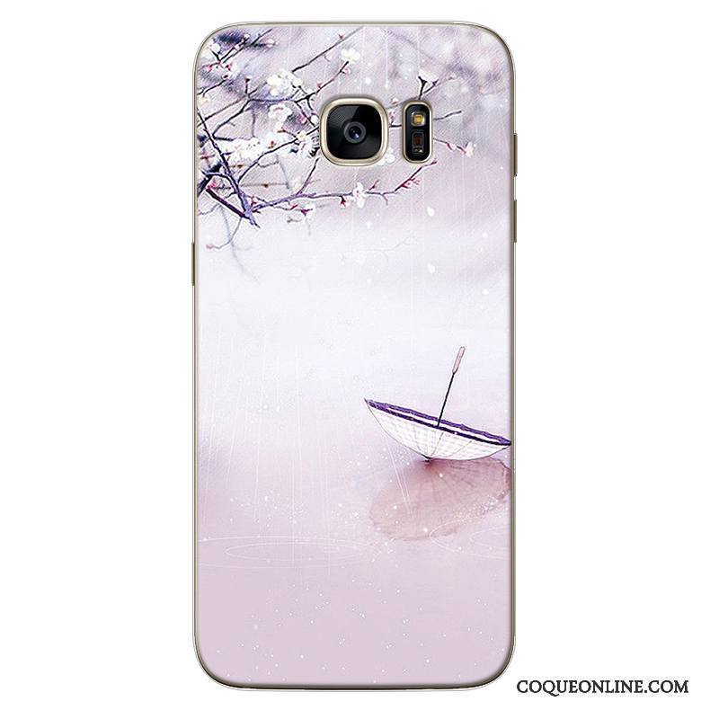 Samsung Galaxy Note 5 Personnalisé Paysage Violet Incassable Étoile Silicone Coque De Téléphone