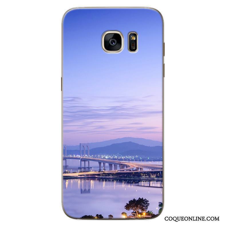 Samsung Galaxy Note 5 Personnalisé Paysage Violet Incassable Étoile Silicone Coque De Téléphone