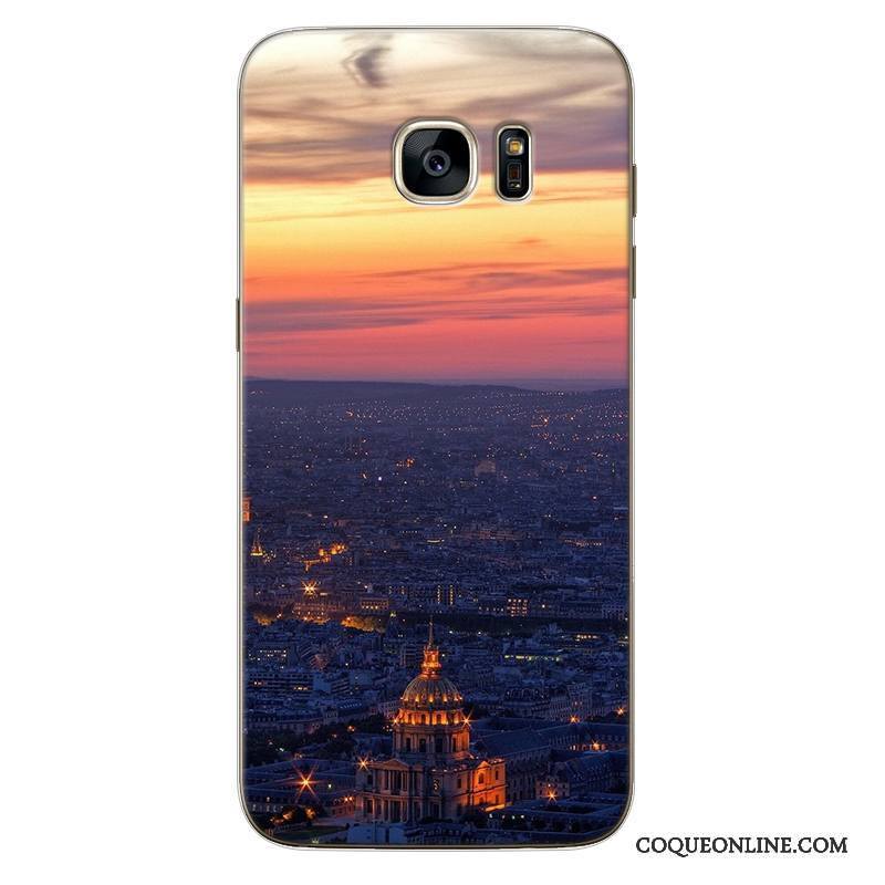 Samsung Galaxy Note 5 Personnalisé Paysage Violet Incassable Étoile Silicone Coque De Téléphone