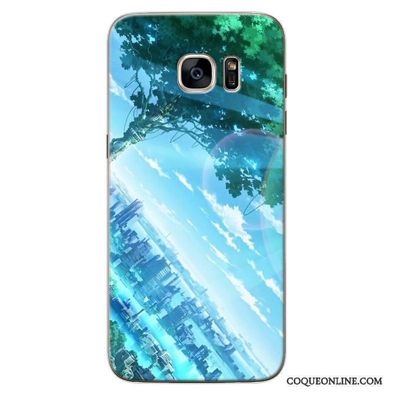 Samsung Galaxy Note 5 Personnalisé Paysage Violet Incassable Étoile Silicone Coque De Téléphone