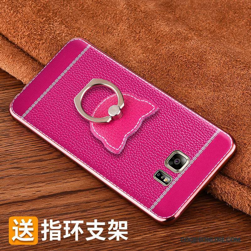 Samsung Galaxy Note 5 Protection Coque De Téléphone Fluide Doux Incassable Étoile Rouge Cuir