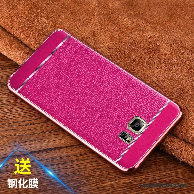 Samsung Galaxy Note 5 Protection Coque De Téléphone Fluide Doux Incassable Étoile Rouge Cuir