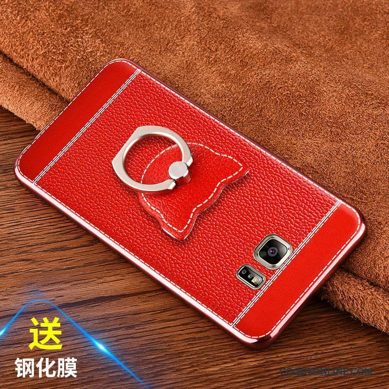 Samsung Galaxy Note 5 Protection Coque De Téléphone Fluide Doux Incassable Étoile Rouge Cuir