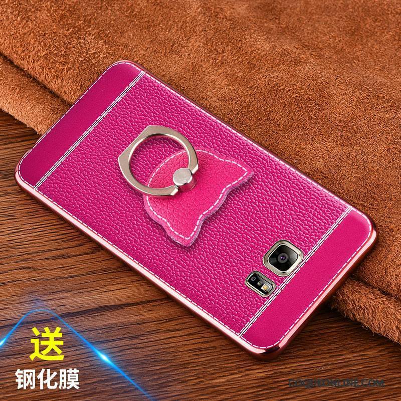 Samsung Galaxy Note 5 Protection Coque De Téléphone Fluide Doux Incassable Étoile Rouge Cuir