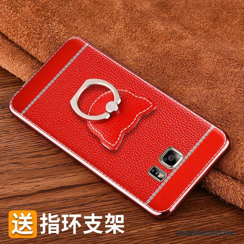 Samsung Galaxy Note 5 Protection Coque De Téléphone Fluide Doux Incassable Étoile Rouge Cuir