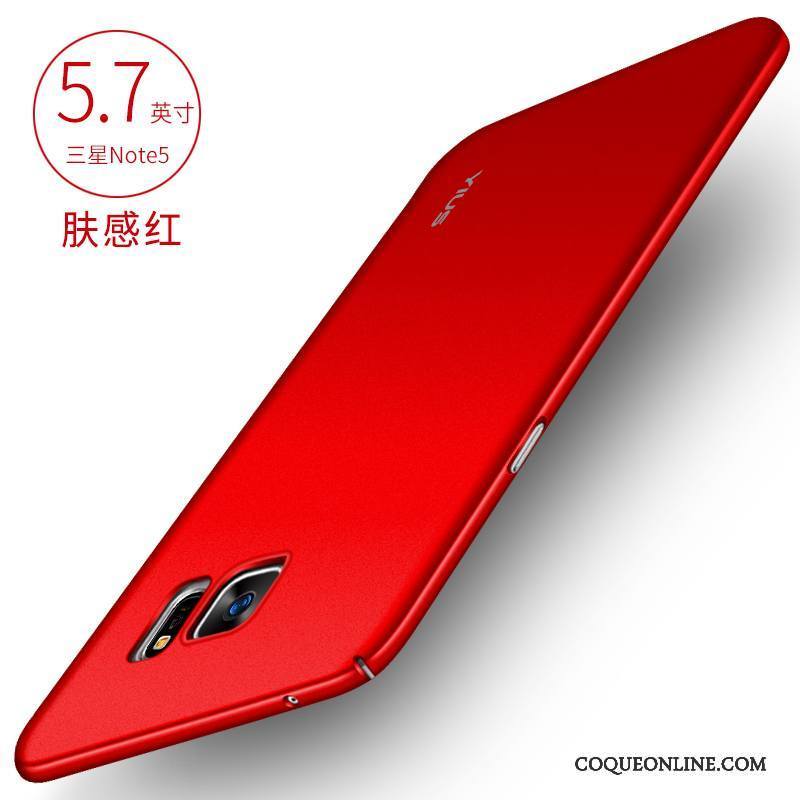 Samsung Galaxy Note 5 Rouge Coque Or Téléphone Portable Étoile Tout Compris Délavé En Daim