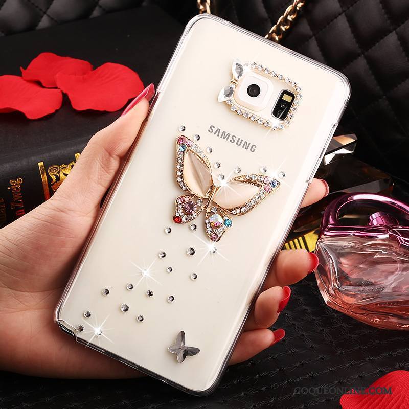 Samsung Galaxy Note 5 Strass Protection Étui Transparent Coque Étoile De Téléphone