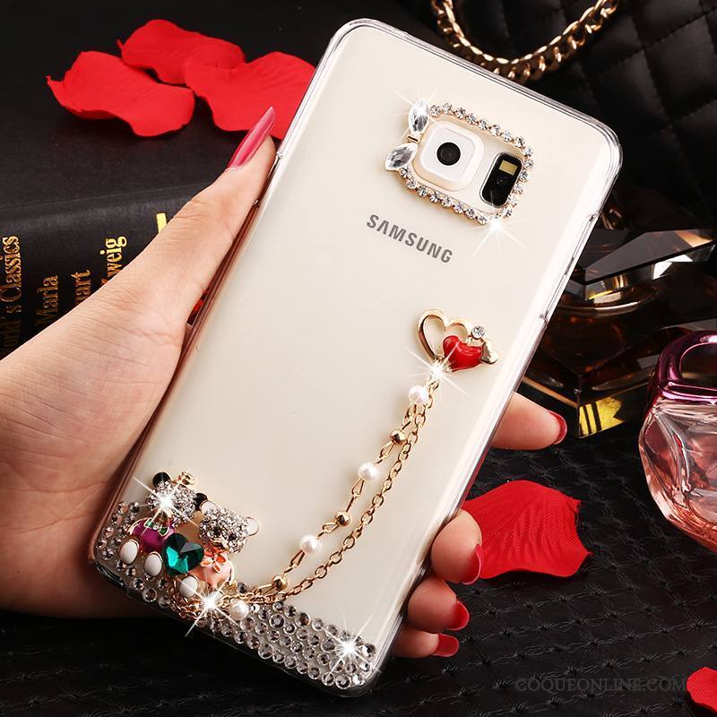 Samsung Galaxy Note 5 Strass Protection Étui Transparent Coque Étoile De Téléphone