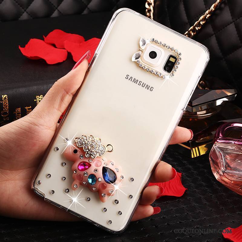 Samsung Galaxy Note 5 Strass Protection Étui Transparent Coque Étoile De Téléphone
