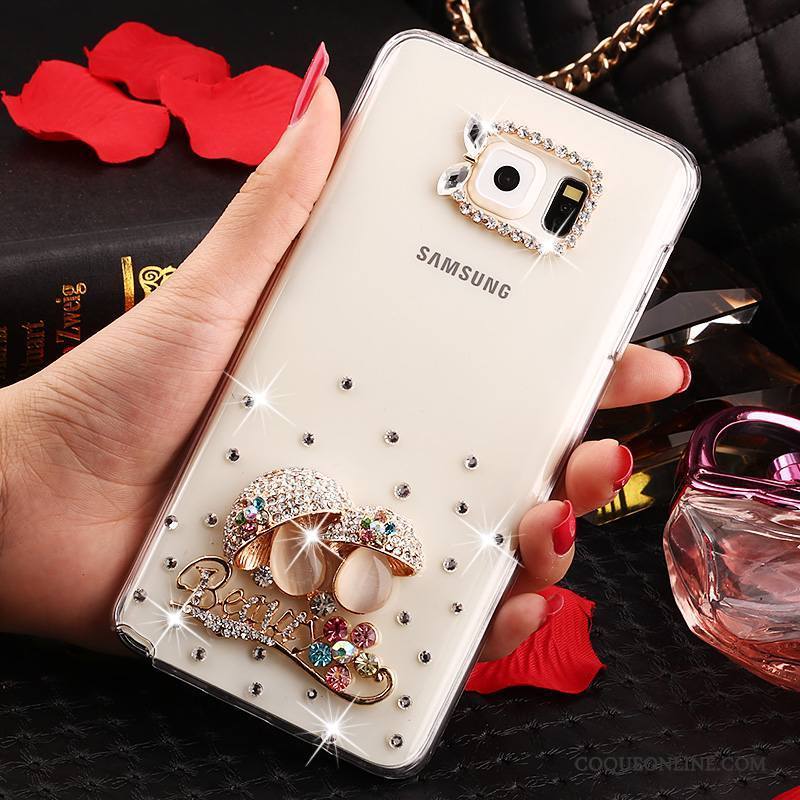 Samsung Galaxy Note 5 Strass Protection Étui Transparent Coque Étoile De Téléphone