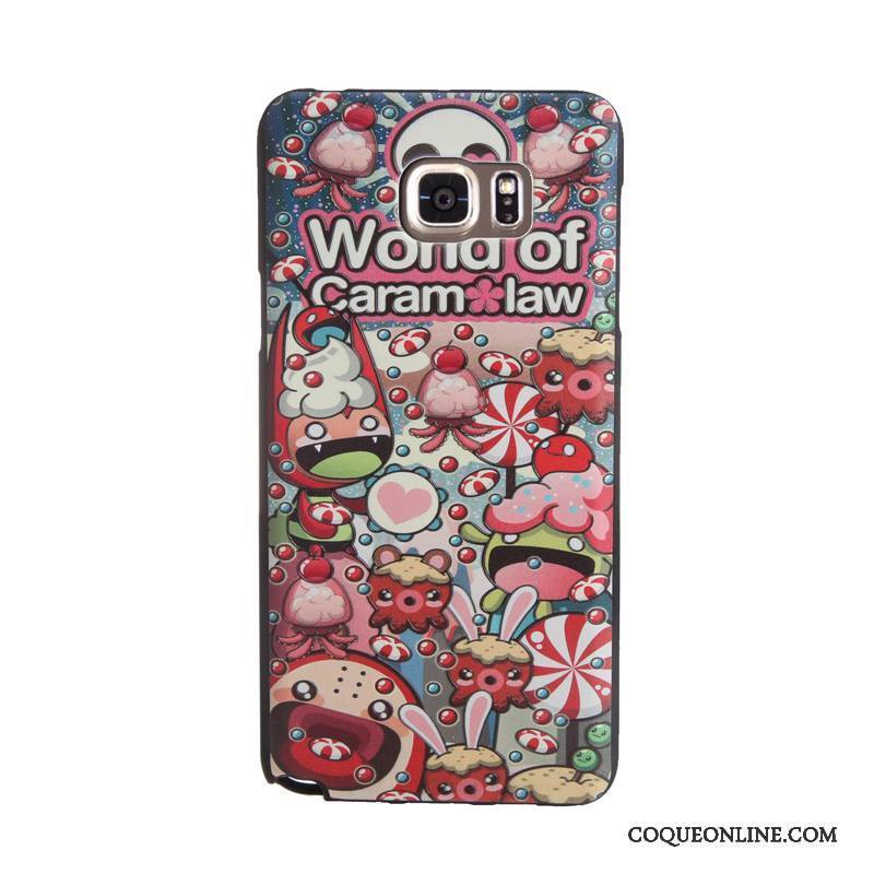 Samsung Galaxy Note 5 Tempérer Membrane Fluide Doux Coque De Téléphone Gaufrage Dessin Animé Protection