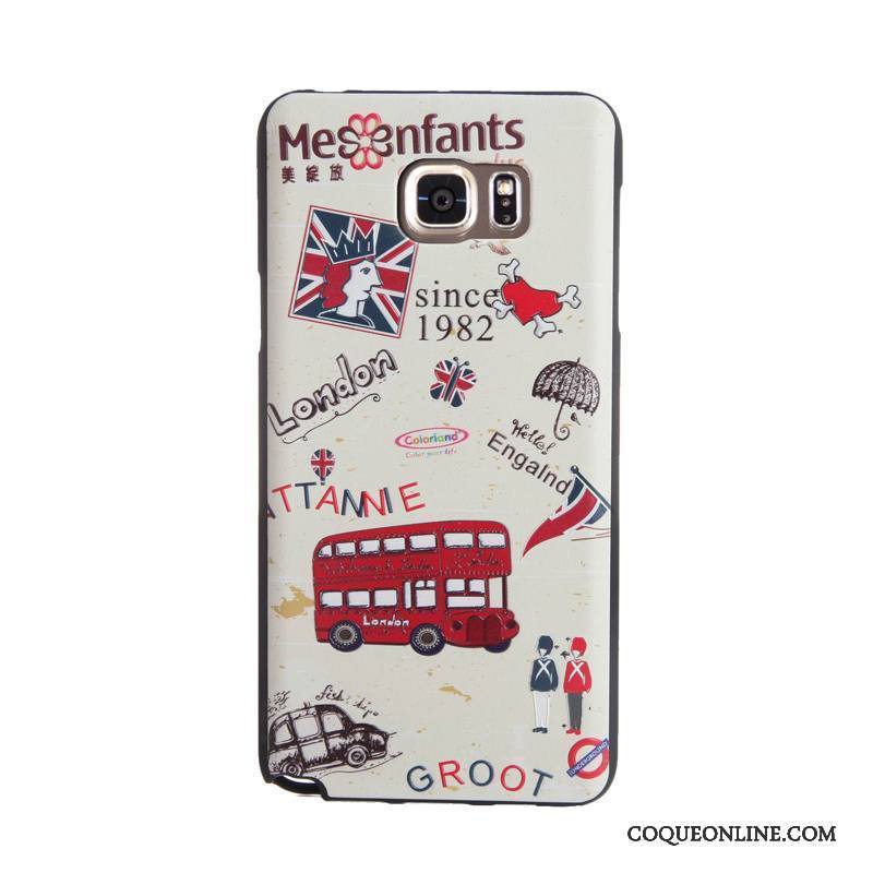 Samsung Galaxy Note 5 Tempérer Membrane Fluide Doux Coque De Téléphone Gaufrage Dessin Animé Protection