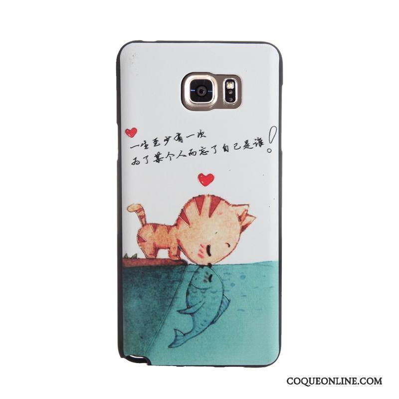 Samsung Galaxy Note 5 Tempérer Membrane Fluide Doux Coque De Téléphone Gaufrage Dessin Animé Protection