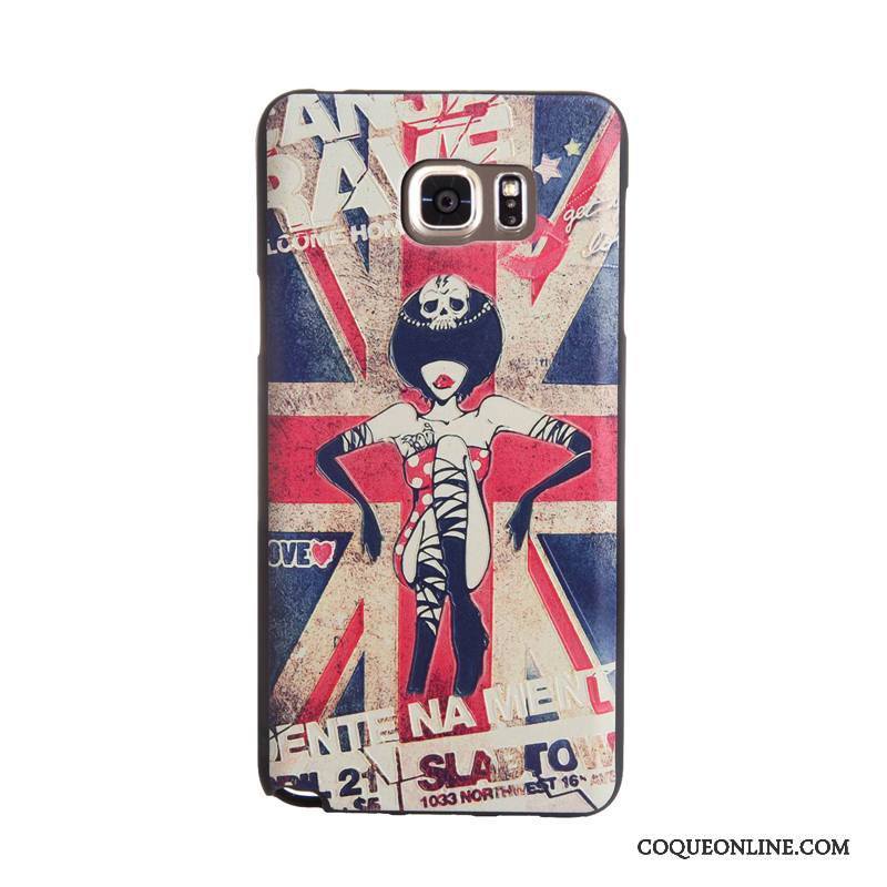 Samsung Galaxy Note 5 Tempérer Membrane Fluide Doux Coque De Téléphone Gaufrage Dessin Animé Protection